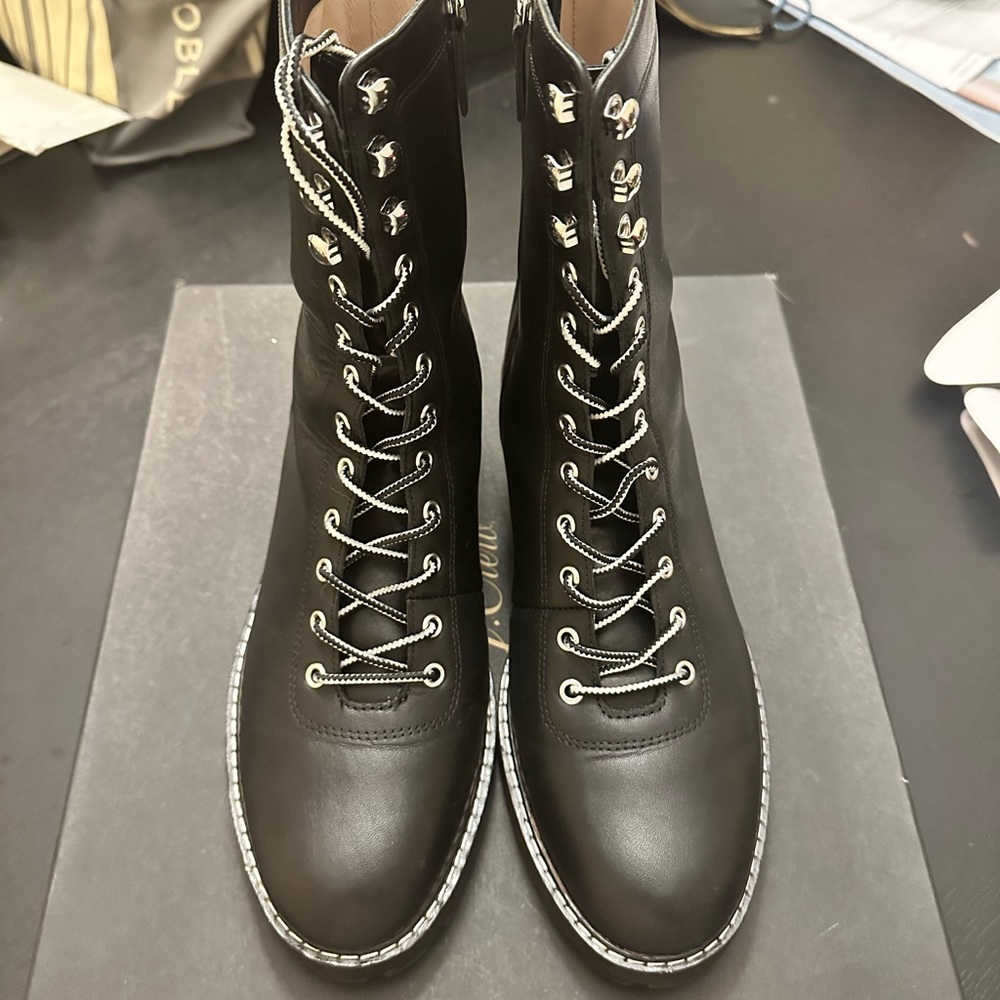 J.Crew Lace-Up Boots in Leather